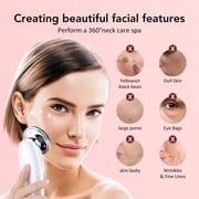 Facial Massager Beauty Device, Electric Face Lifting, Skin Rejuvenation, 7 in 1 Skin Care Tool with 3 LED Light, 3 Vibration & Massage for Anti-Aging, Deep Cleansing, Skin Tightening, Skin Refreshing