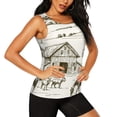 thumbnail image 2 of Junzan Farm Animals 2 Pattern Workout Tank Tops for Women Sleeveless Running Loose Fit Yoga Tops Active Shirts Gym Exercise-Large, 2 of 7