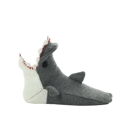 

Pudcoco Funny Animal Socks Knit Crocodile Socks for Women Novelty Crocheted Alligator Socks