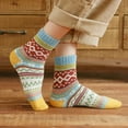 thumbnail image 3 of Calcetines de invierno cálidos de algodón y lana para mujer, 5 pares, multicolor, talla única kaili Sencillez, 3 of 5