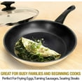 thumbnail image 2 of 11 Inch Nonstick Frying Pan - Stainless Steel Omelet Pan with Vented Glass Lid - Induction Compatible, 2 of 5