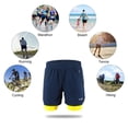 thumbnail image 3 of Pantalones cortos de running 2 en 1 para hombre, secado rápido, transpirables, activos, 3 of 7