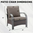 thumbnail image 6 of Gymojoy Patio Furniture Conversation Sets 2 Peices Wicker Chairs, Armchair Outdoor Furniture Sets for Porch, Balcony, Backyard., 6 of 11