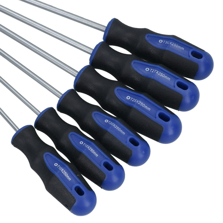 8-Piece Security Torx TRX Screwdriver Set - Tamperproof Star Bits With Soft Grip Handles