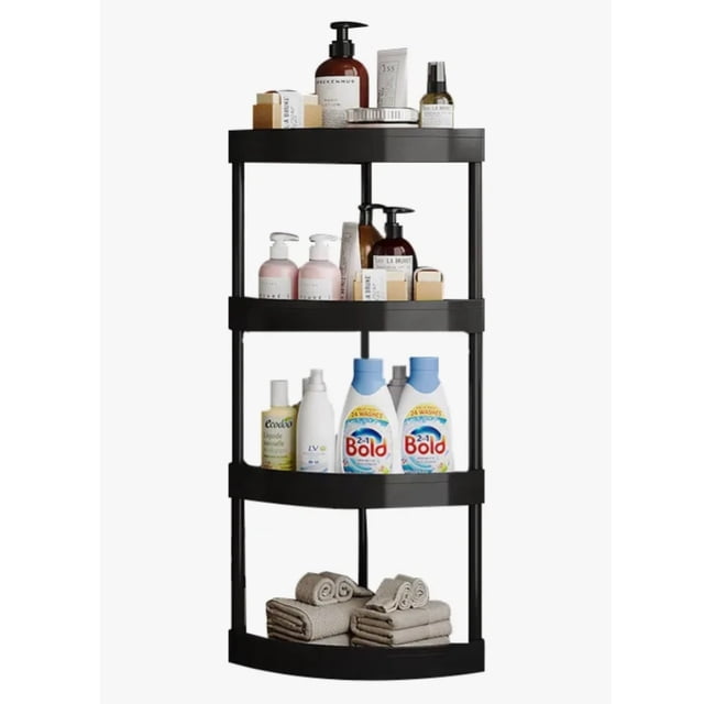 Estante Organizador De 4 Repisas Anaquel Plastico Multiusos Modelo Negro