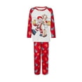 thumbnail image 2 of Elippeo Family Matching Christmas Pajamas, Romper/ Santa Claus Print Long Sleeve Tops and Reindeer Print Pants Loungewear Set, 2 of 10