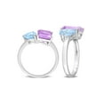 thumbnail image 2 of 3.65 Carat (Ctw) Sky-Blue Topaz and Pink Amethyst Ring in Sterling Silver for Women, 2 of 6