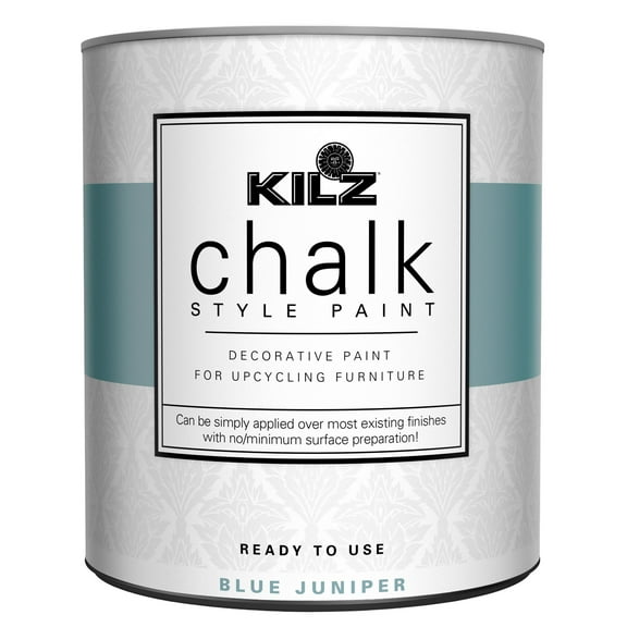 KILZ Chalk Style Paint, Interior, Ultra Flat, Blue Juniper, 1 Quart