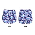thumbnail image 6 of Goofa crystal Skull flower leaf Printed Women 2 in 1 Running Shorts,Quick Dry Athletic Workout Shorts,High Waisted Athletic Shorts with Liner Pockets-Medium, 6 of 9