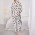 thumbnail image 6 of Goofa Hand Drawn Strawberry Printed Women’s 2 Piece Pajama Set Super,Pajamas Women's Long Sleeve Sleepwear Soft Button Down Loungewear Pjs Lounge Set Nightwear-XX-Large, 6 of 9