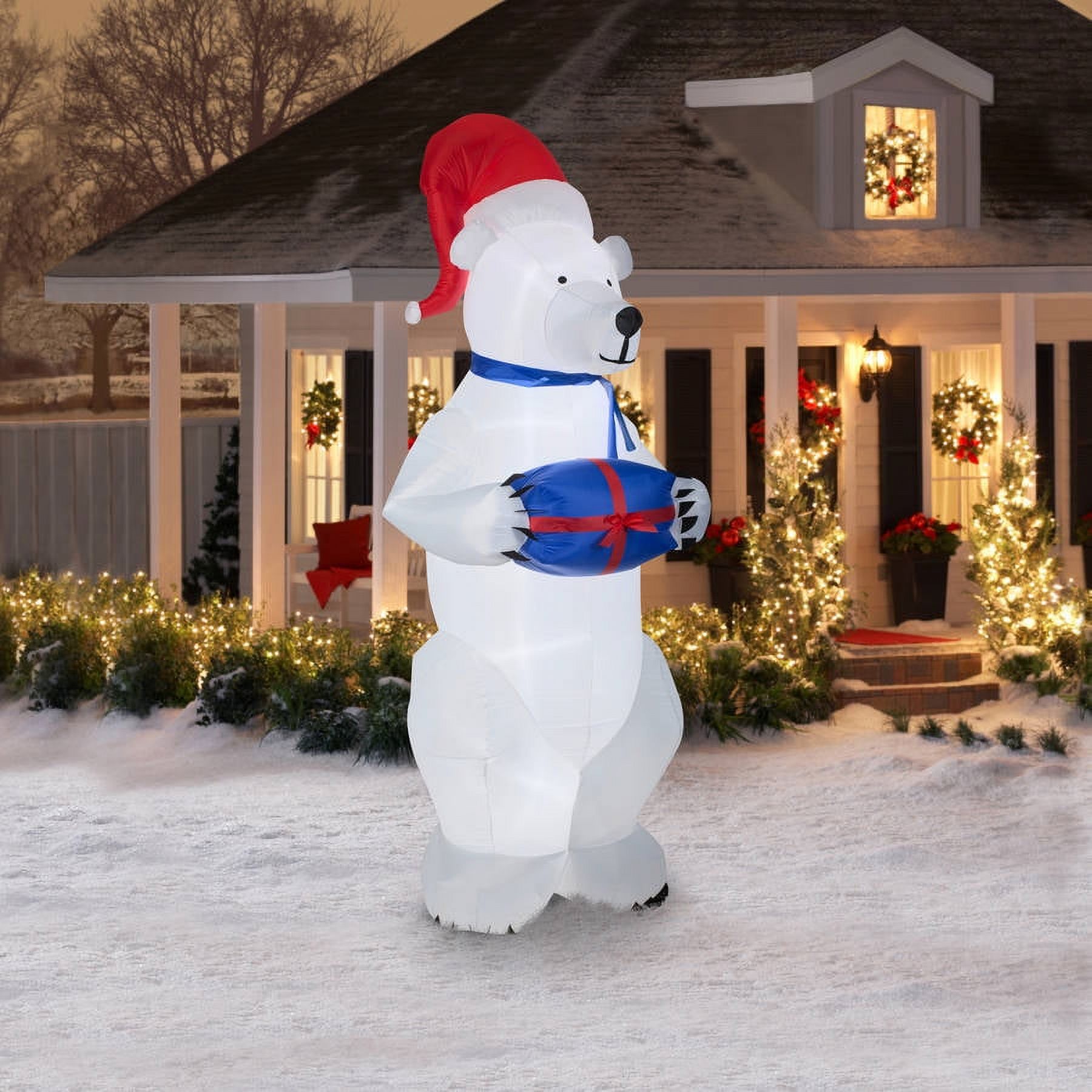 10' Airblown Inflatable Polar Bear Christmas Inflatable - Walmart.com