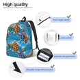 thumbnail image 3 of Disketp Little Sea Turtles Mochila de Lona Estampada, Mochila Escolar de Viaje Ligera para Estudiantes y Portátil-Medium, 3 of 5