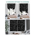 thumbnail image 4 of Abstract Style Tie Up Curtains for Windows 45 Inch Length Balloon Curtains Kitchen Adjustable Balloon Window Shade Black Face Line Modern Character Art Tie Up Valance Bathroom Curtain Window 34"x45", 4 of 6