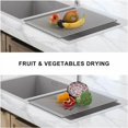 thumbnail image 5 of Escurreplatos enrollable, 100 % libre de BPA, plegable, ideal para frutas, verduras y platos. Acero inoxidable recubierto de silicona, 47 x 38 cm, gris., 5 of 5