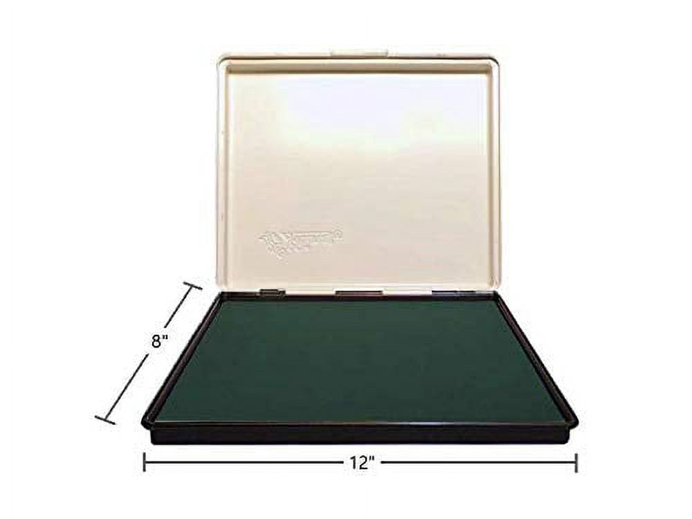Infusion 8" x 12" Extra Large Industrial Stamp Ink Pad, Your Go to Large Stamp Ink Pad for Bright Color, Even Coverage and Durability, Green Stamp Pad