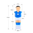 thumbnail image 3 of 22 Piezas de futbol de Juego de futbolín Grande, Altura del 10.7 cm, para Reemplazo de Hombres de Fútbol de Estilo Torneo Macarena Jugador de fútbol de mesa, 3 of 7
