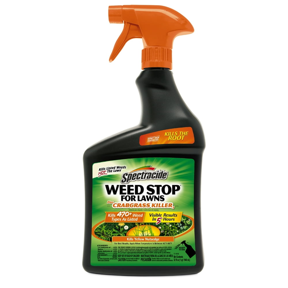 Spectracide Weed Stop for Lawns Plus Crabgrass Killer, 32 oz Walmart