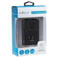 thumbnail image 4 of Smartcell® Wall Plate 2 Port Dual USB Outlet Portable Plug-In Charger AC Receptacle 2.1A for Home, Travel or Office. Screw-less, Easy to InstallPower Surge Protection UL Certified Listed - Black, 4 of 4