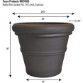thumbnail image 2 of Tusco Products (#RR24ES) Rolled Rim Garden Pot, Dark Espresso, 24" x 19", 2 of 2