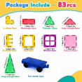 thumbnail image 2 of Magnetic Tiles Toys for Toddlers Kids,83 Pieces Magnetic Toys Kids Magnetic Building Blocks Preschool Magnet Set Educational Stem Toys., 2 of 7