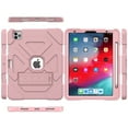 thumbnail image 3 of New iPad Air 10.9 2020 Case with Screen Protector, Dteck Heavy Duty Rugged Shockproof Protective Full Body Case Cover with Pencil Holder and Kickstand for 10.9-inch iPad Air 4th Gen,Rosegold, 3 of 8