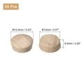 thumbnail image 2 of Uxcell 50Pack Wood Button Top Plugs, 15/32 Inch Round Head Plugs Wood Screw Hole Covers, 2 of 5