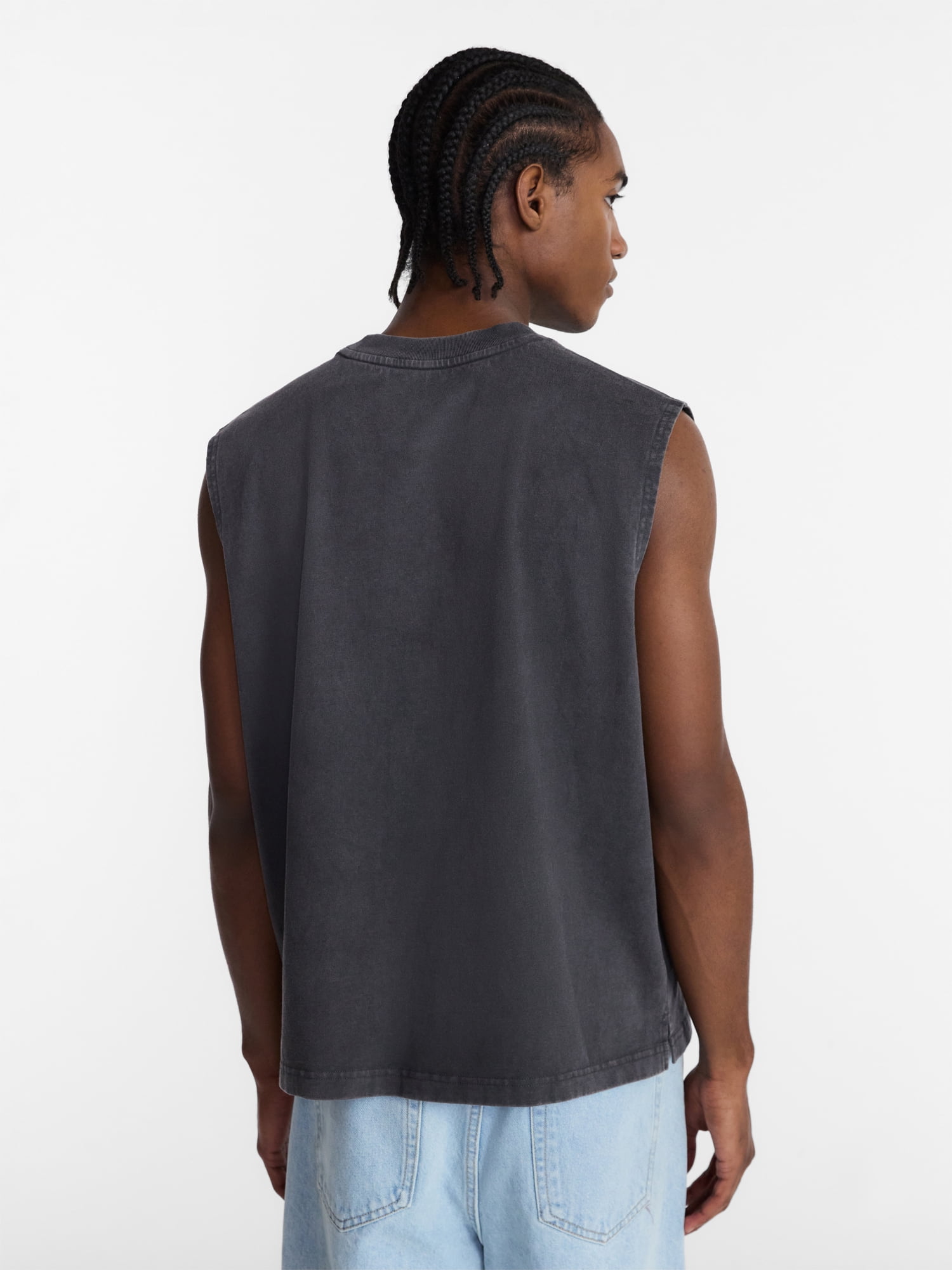No Boundaries Boxy Fit Heavyweight Graphic Muscle Tank Top, Men's XS-5XL