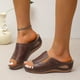 thumbnail image 1 of Nuevas sandalias con punta de boca de pez y tacón alto de cuña para mujer Wmkox8yii ytu5956, 1 of 7