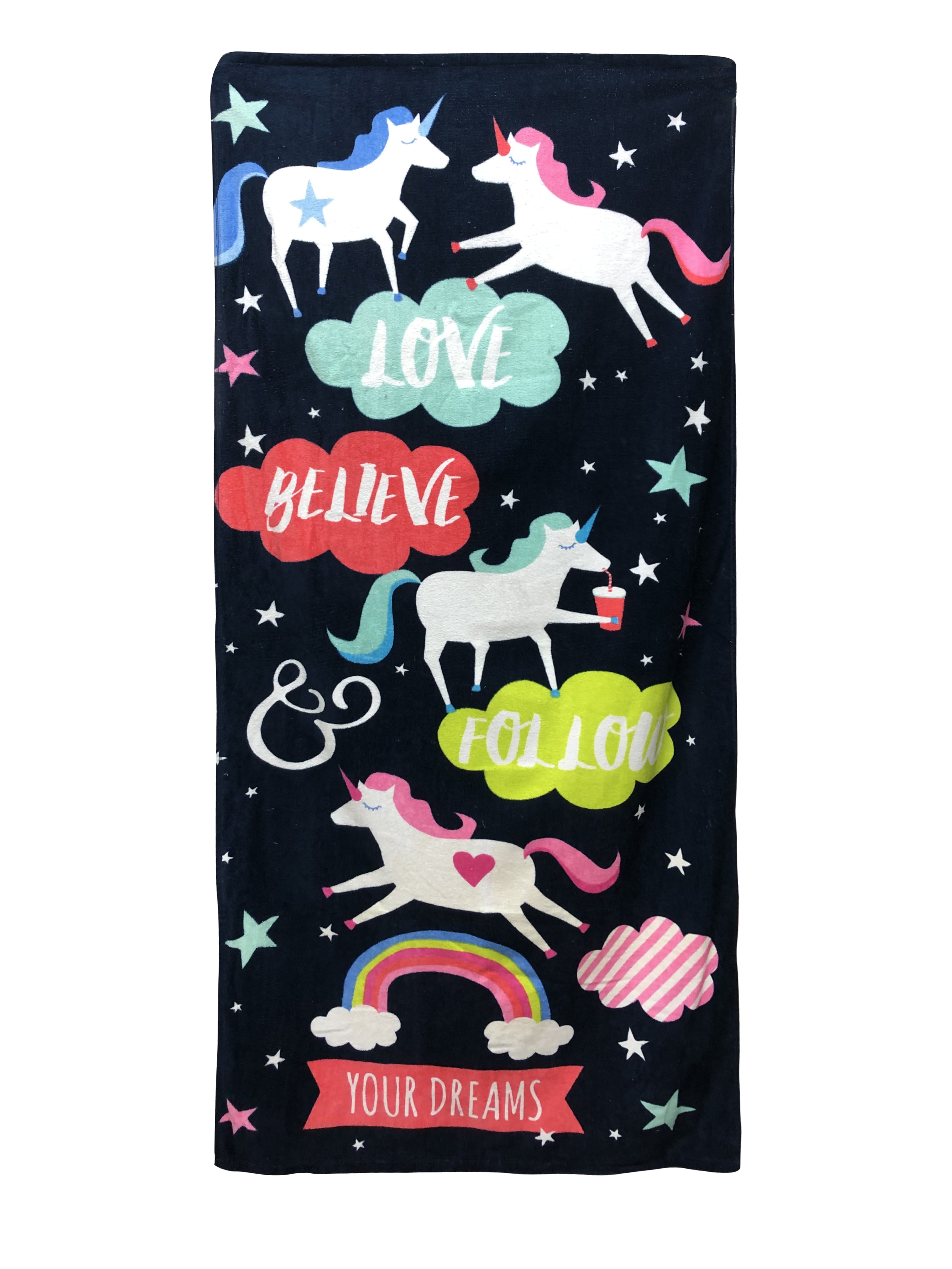 Magic Unicorns Terry Beach Towel