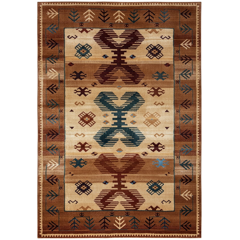 Rizzy Home Tan/Ivory/Brown Runner Rug In Polypropylene 2'3" x 7'7