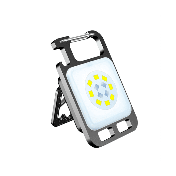 Camping Keychain Light Multi-Function Work Light Magnetic Work Light Red and Blue Flashing Mini Flashlight Outdoor