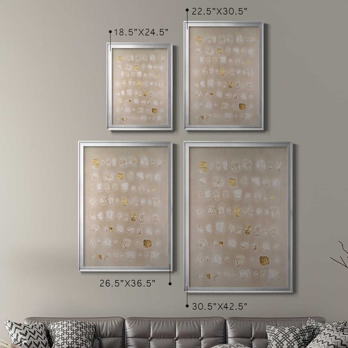 Embellished Cobblestone II Premium Framed Print, in Gold, Black, or Silver - Ready to Hang
