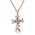 thumbnail image 7 of Rinsvye Flowers Encrusted With Diamond Bohemian Necklace Personality Necklace Temperament Leaves Mother And Daughter Necklace Necklaces Pendants Long Pendant Necklace For Women Y Necklace F, 7 of 7