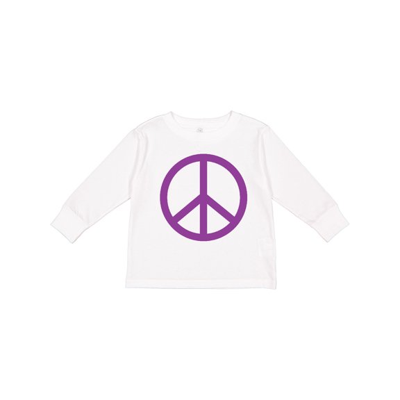 Inktastic Purple Peace Sign Boys or Girls Long Sleeve Toddler T-Shirt