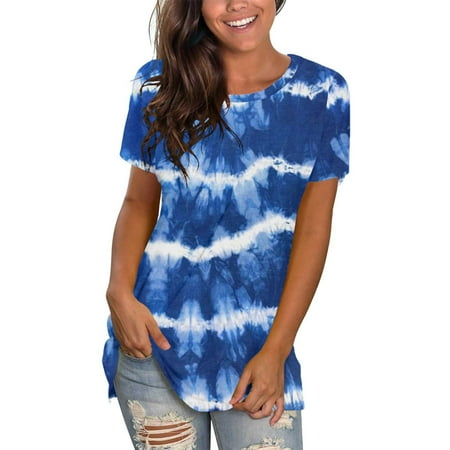 

ZHAGHMIN Womens T Shirts Clearance Womens Loose Fit Tshirts Short Sleeve Summer Tops Casual Workout Yoga Tunic Tie Dye T Shirts Tops Women S T Shirt Short Sleeve Short Sleeve Scrub Jackets Women S A