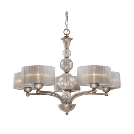 Chandeliers 5 Light With Antique Silver Finish Medium Base 32 Inch Chandeliers 5 Light With Antique Silver Finish Medium Base 32 Inch 300 Watts World Of