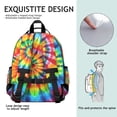 thumbnail image 5 of Colorful Tie Dye Rainbow Pattern Backpack for School,Cute School Bag,Schoolbag with Adjustable Shoulder Straps & Padded Back,15.25"x11.5"x5.25", 5 of 5