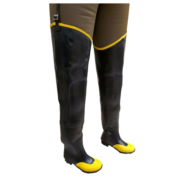Herco Heavy Duty Rubber Plain Toe Hip Waders (Black)