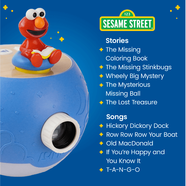 Luna StoryTime Sesame Street Elmo Character Cartridge - Projects 5 Elmo Stories and 5 Songs, Over 30 Minutes of Screen-Free Audio and Visual Fun | Gift and Toy for Ages 3+