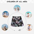 thumbnail image 6 of Kids' Beach Pants Comfortable Swim Trunks Pink and Cyan Butterflies Shorts for Pool Vacation and Lounge Wear Large, 6 of 8