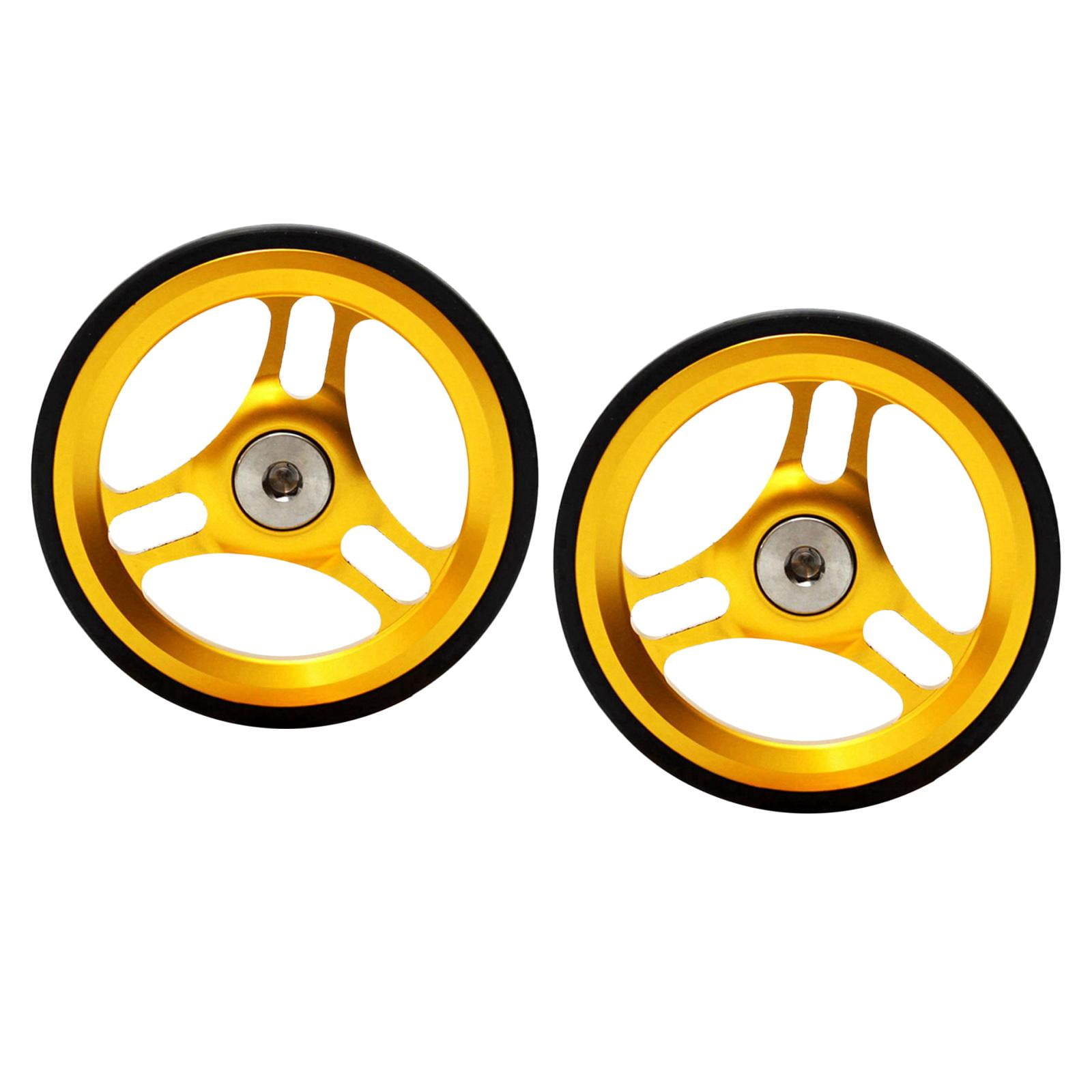 Folding bike Wheel Foldable Transport Carry Wheels Pushing Refit