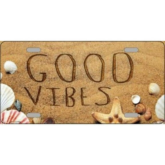 212 Main LP-11776 6 x 12 in. Good Vibes in the Sand Metal License Plate