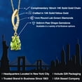 thumbnail image 2 of Gem Stone King 14K Yellow Gold Green Peridot and Lab Grown Diamond Pendant Necklace for Women | 1.33 Cttw | Gemstone August Birthstone | Pear Shape 9X6MM | With 18 inch Chain, 2 of 6