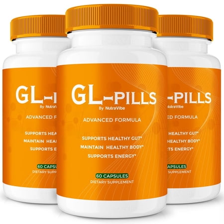 (3 Pack) GL-Pills – Natural Daily Pill Formula Designed to align with Fitness Goals, Support active Lifestyle & Body Balance | Just 2 Easy-to-Swallow Pills Daily (180 Capsules)