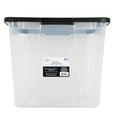 Mainstays 64 Quart Latching Clear Storage Container with Black Lid