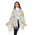 thumbnail image 3 of FORMRS Womens Scarf Winter Soft Long Big Warm Shawls Wrap Tassel Scarves, Watercolor Wildflowers, 3 of 9