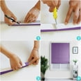thumbnail image 2 of Self-Adhesive Pleated Blinds Half Blackout Window Curtain Purple (60x150cm), 2 of 9