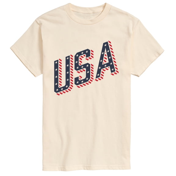 Instant Message - USA Letters Short Sleeve Graphic T-Shirt
