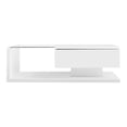 thumbnail image 3 of High-Gloss Coffee Table with Adjustable LED Lights and Drawer and Glass Tabletop, Modern Living Room Center Table, 39.4"x19.6"x12.7", 3 of 9