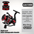 thumbnail image 2 of PROBEROS Fishing Reel 5.2:1 1000-6000 Max Drag 9KG Spinning Reels Metal Spool Reel drag fishing reel,Fishing Accessories, 2 of 18